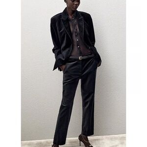 J.Crew Kate Slim-Fit Pants in Velvet Black Italian Fabric CF271 Size 10 NWT